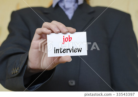 Job interview text concept Job interview text concept 33543397