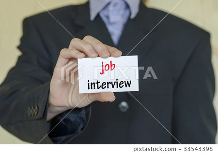 Job interview text concept 33543398