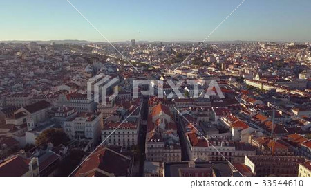 Sky view from the charming city of Lisbon and its 33544610