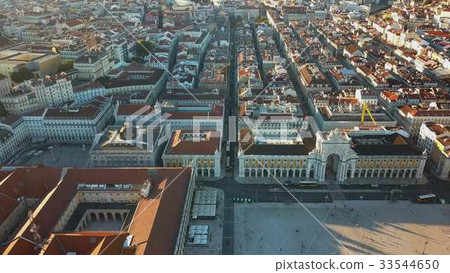 Sky view from the charming city of Lisbon and its 33544650