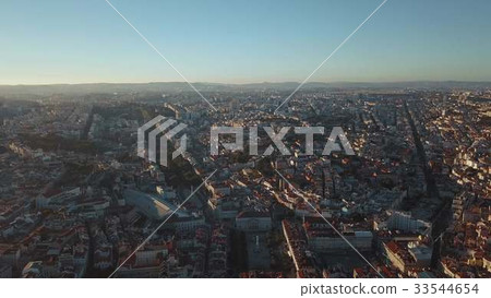 Sky view from the charming city of Lisbon and its 33544654