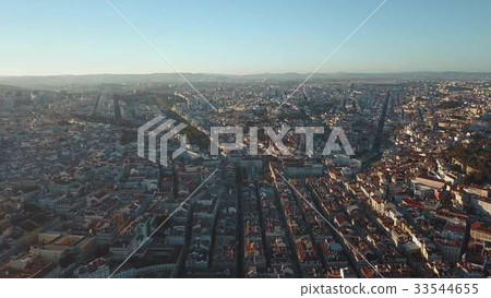 Sky view from the charming city of Lisbon and its 33544655