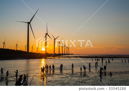 Beautiful seascape, Taichung Taichung Famous travel scenes. Beautiful seascape, Taichung Taichung Famous travel scenes. 33545288