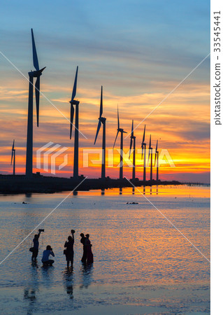 美麗的海景,台中台中著名的旅遊場景。 美麗的海景,台中台中著名的旅遊場景。 33545441