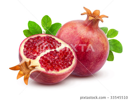 Pomegranates isolated on white background 33545510