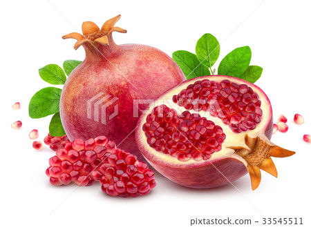 Pomegranate isolated on white background 33545511
