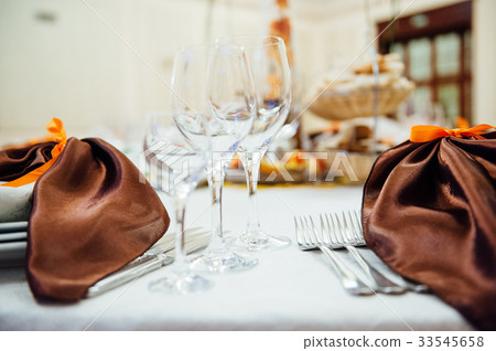 table set for wedding or another catered event table set for wedding or another catered event 33545658