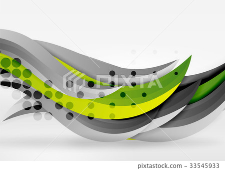 Vector colorful wave lines in white and grey 3d 33545933