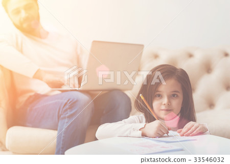 Charismatic inspired little lady making art Charismatic inspired little lady making art 33546032