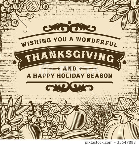 Thanksgiving Vintage Brown Card 33547898
