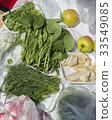 Spinach, dill, coriander, banana and apples 33549085
