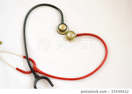 Stethoscope with heart, heart image Stethoscope with heart, heart image 33549422