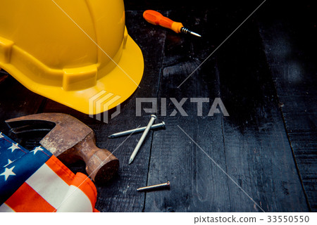 construction tools with copy space for Labor day 33550550