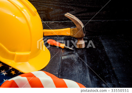 construction tools with copy space for Labor day 33550551