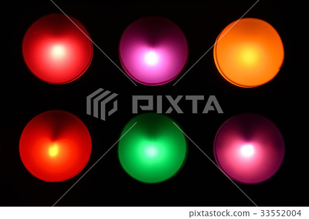 Colorful circle light background on the wall. Colorful circle light background on the wall. 33552004