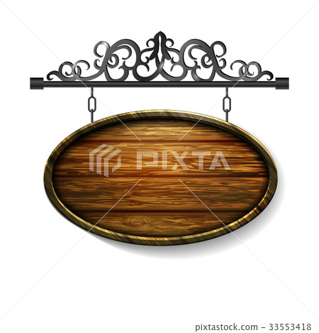 vector wooden signboard 33553418