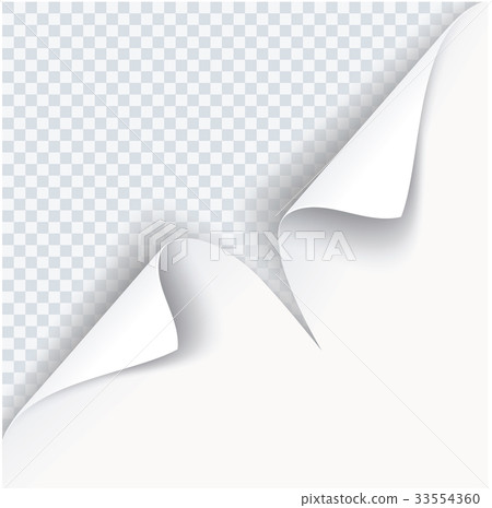 Page curl with shadow on transparent background. Page curl with shadow on transparent background. 33554360