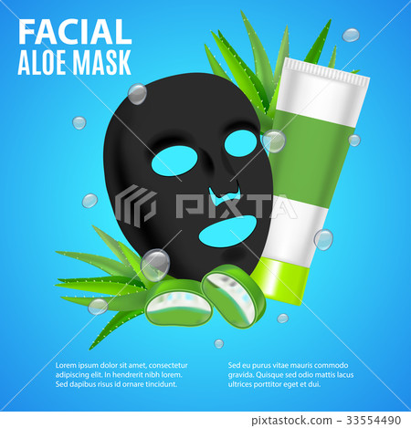 Cosmetic Facial Sheet Aloe Mask Card or Poster 33554490