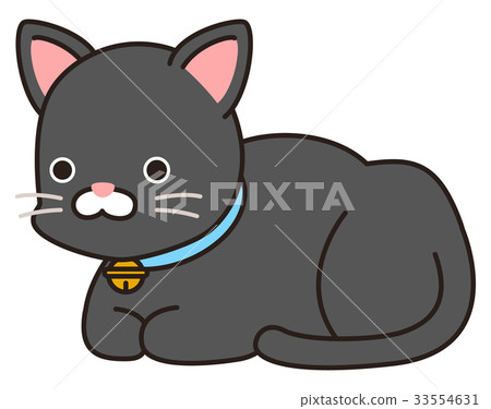 Black cat sitting Black cat sitting 33554631