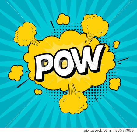Comic Speach Bubble Effect Pow. Vector Comic Speach Bubble Effect Pow. Vector 33557096