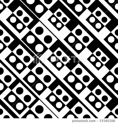 Seamless Square and Circle Pattern - Stock Illustration [33560166] - PIXTA