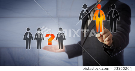 Recruiter Selecting A Candidate To Fill A Gap 33560264