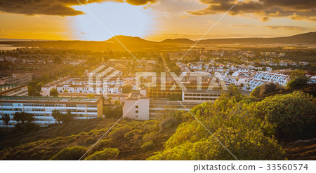 Sunset on Tenerife resort Costa Silencio Sunset on Tenerife resort Costa Silencio 33560574