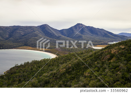 Wineglass Bay beach in Freycinet National Park. 33560962