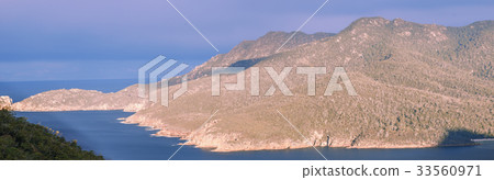 Wineglass Bay beach in Freycinet National Park. Wineglass Bay beach in Freycinet National Park. 33560971