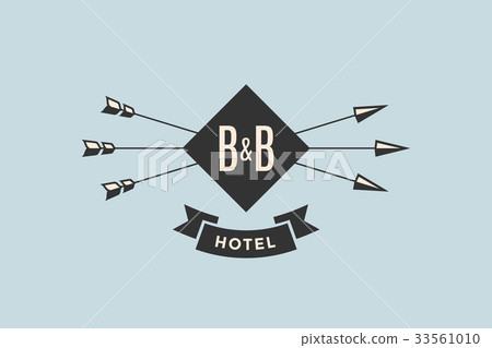 Emblem of Hotel with arrows 33561010
