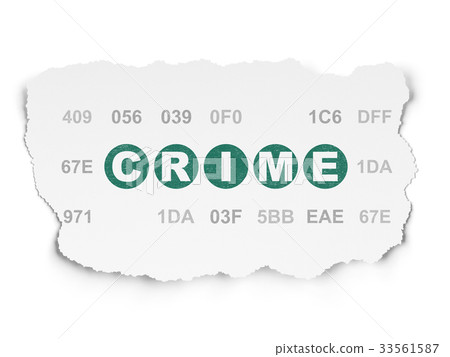 Protection concept: Crime on Torn Paper background Protection concept: Crime on Torn Paper background 33561587