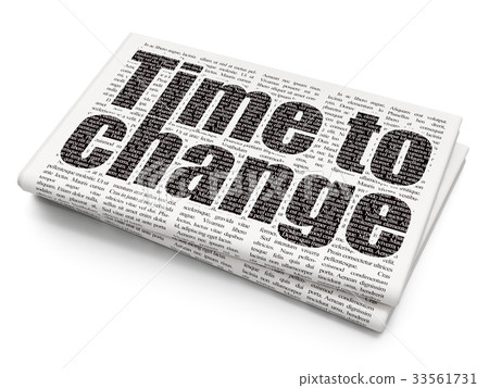 Timeline concept: Time to Change on Newspaper Timeline concept: Time to Change on Newspaper 33561731