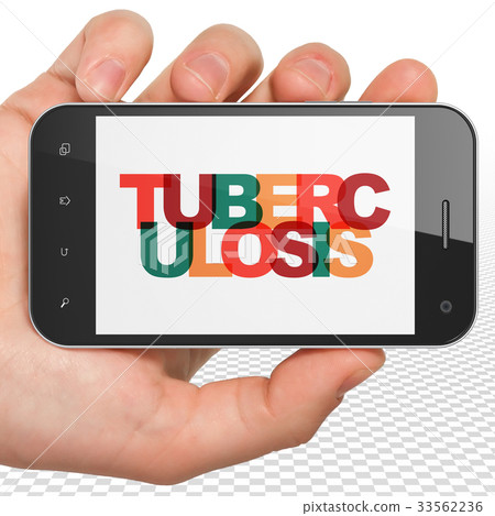 Healthcare concept: Hand Holding Smartphone with Healthcare concept: Hand Holding Smartphone with 33562236