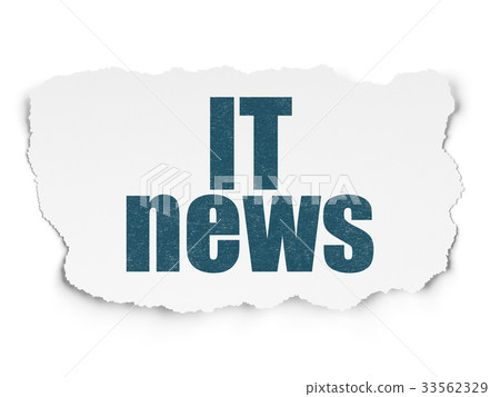 News concept: IT News on Torn Paper background 33562329