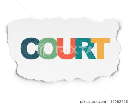 Law concept: Court on Torn Paper background 33562458