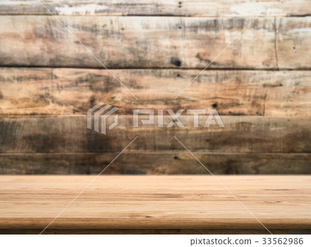 wooden counter top with grunge wood background 33562986