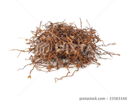 dried smoking tobacco isolated on a white 33563348