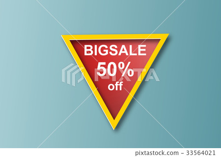 Paper art of sale banner template design 33564021