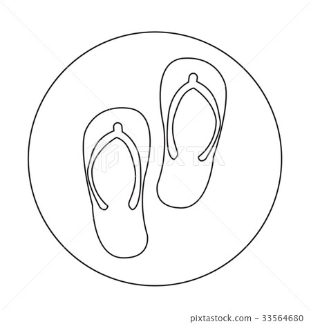 图库插图: slippers icon illustration design