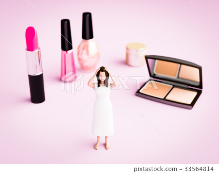 女人患有化妝 女人患有化妝 33564814