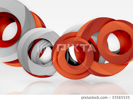 Modern 3d ring vector abstract background Modern 3d ring vector abstract background 33565535