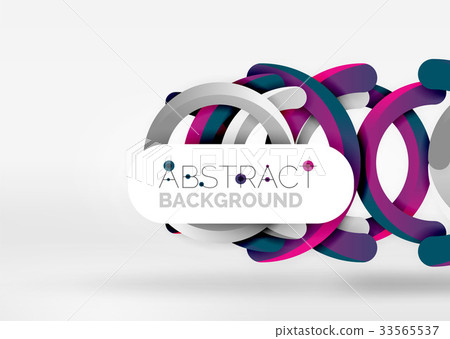Modern 3d ring vector abstract background Modern 3d ring vector abstract background 33565537