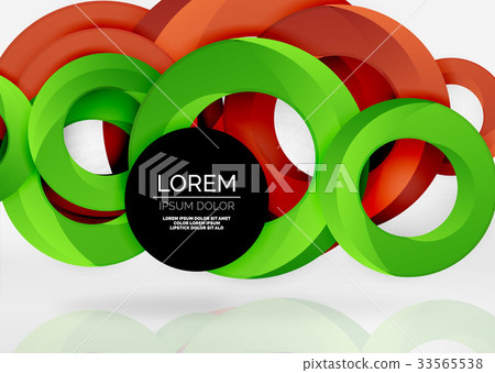 Modern 3d ring vector abstract background 33565538
