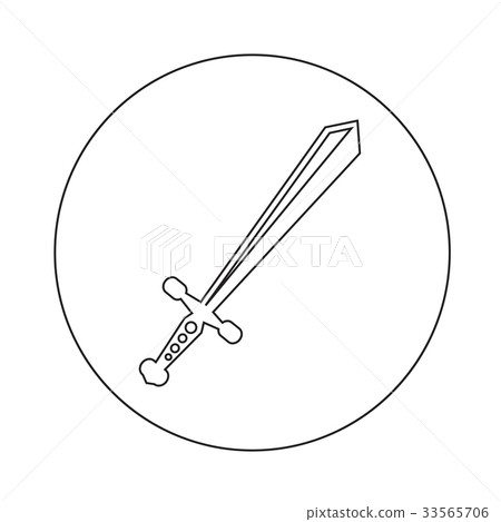 sword icon illustration design 33565706