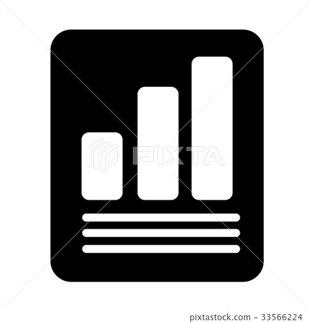 Document with chart icon illustration design Document with chart icon illustration design 33566224