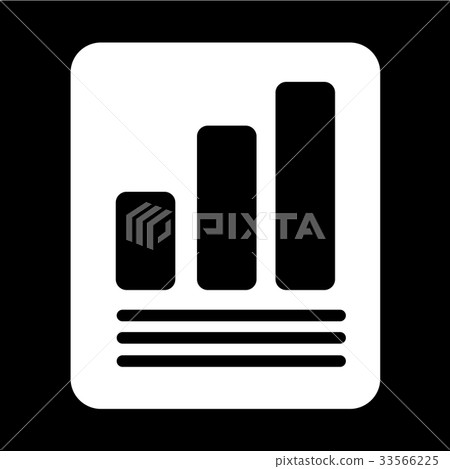 Document with chart icon illustration design Document with chart icon illustration design 33566225