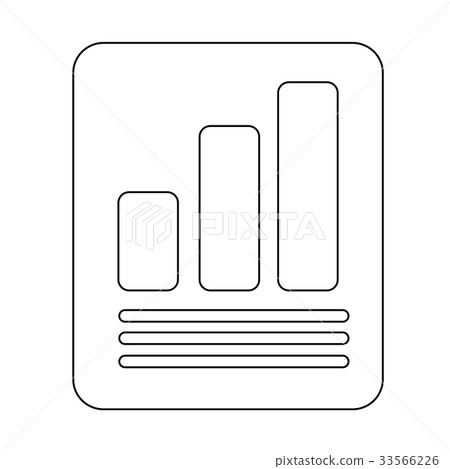 Document with chart icon illustration design Document with chart icon illustration design 33566226