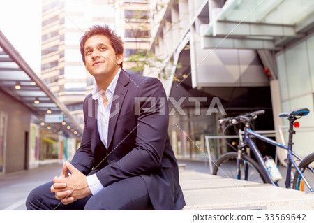 Portrait of confident businessman outdoors Portrait of confident businessman outdoors 33569642