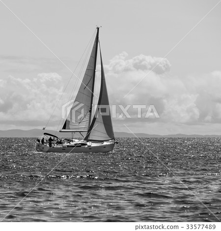 Recreational Yacht in the Sea Recreational Yacht in the Sea 33577489