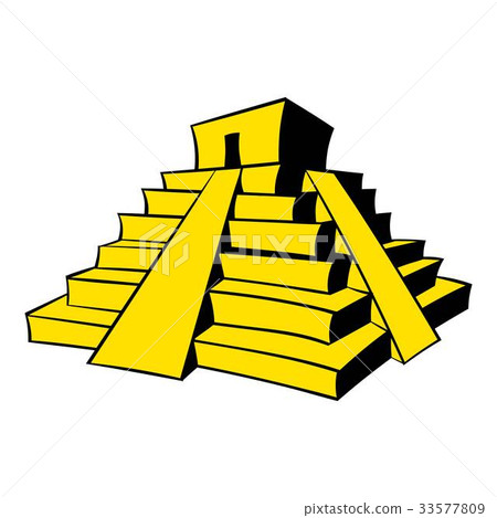 Mayan pyramid icon cartoon 33577809
